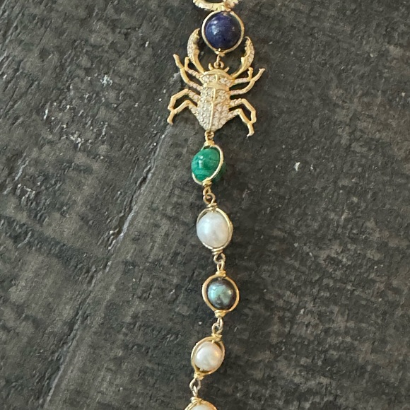 Songle drop earring with gemstones and crystals - Picture 9 of 10